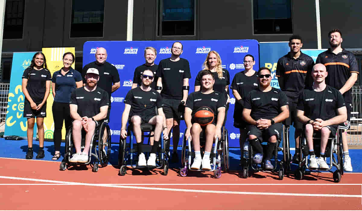 NT Para Sport Unit team members with the athletes