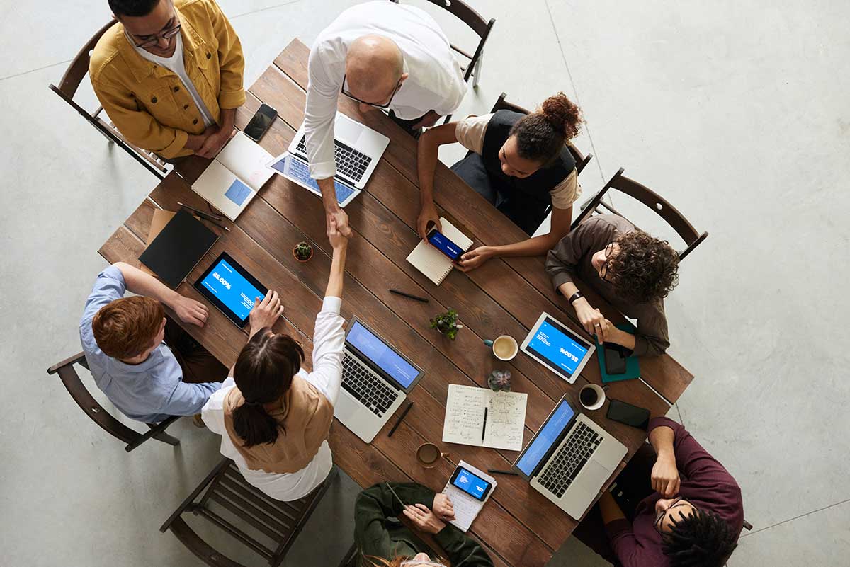 People meeting around a table