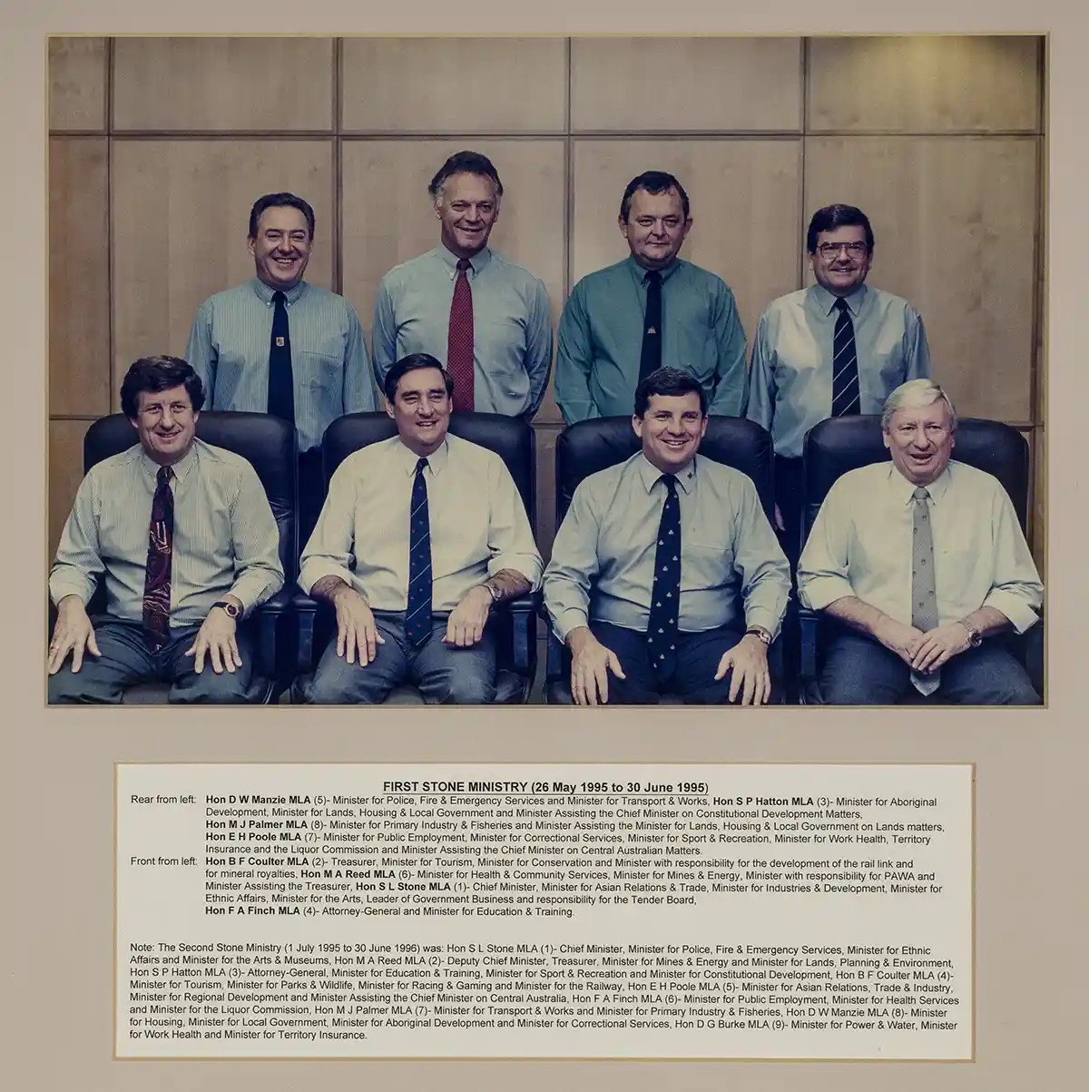 Group shot of first Stone Ministry, see text below for detailed description