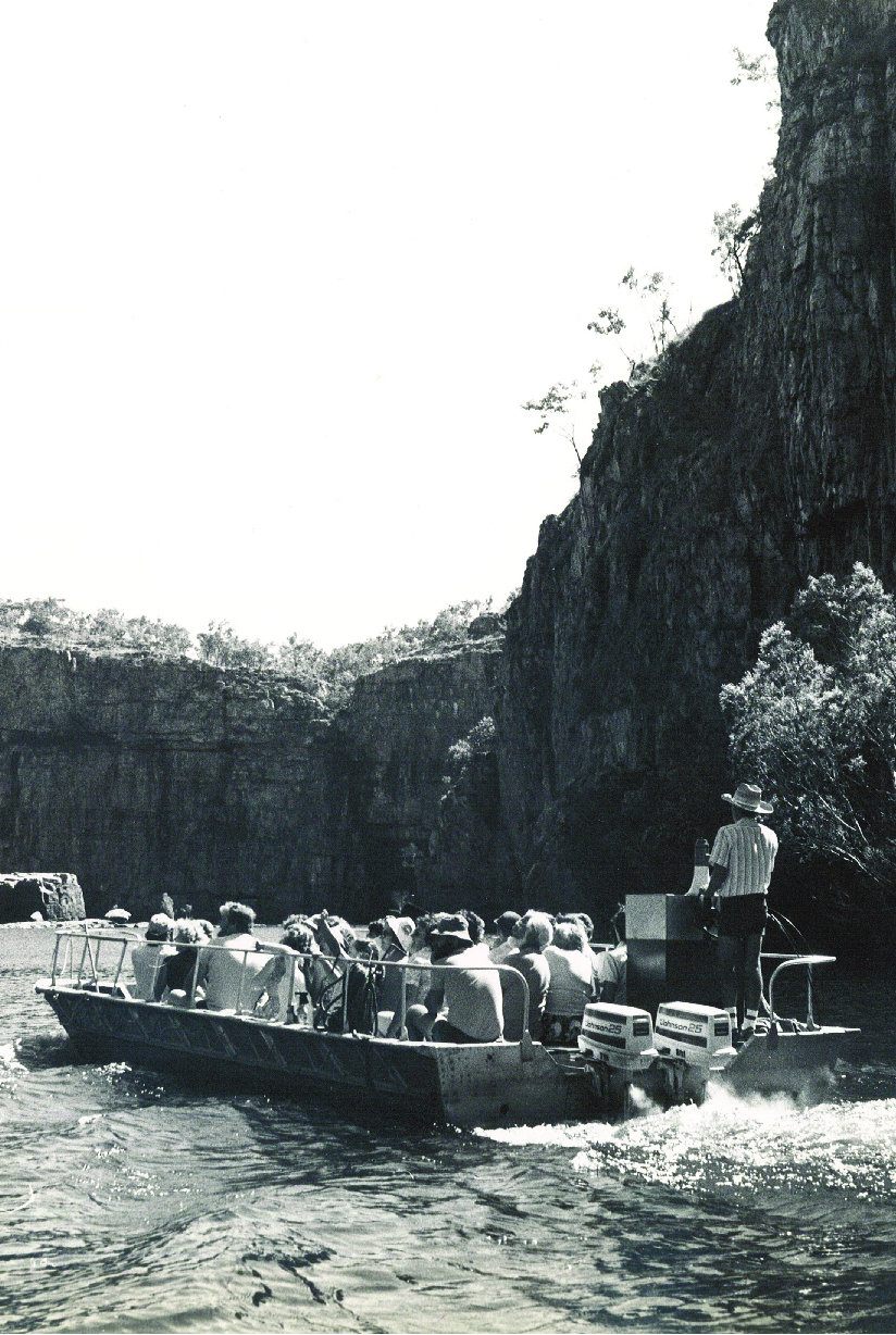 Image courtesy of Northern Territory Archives Service, Department of the Chief Minister, NTRS 3822 P1 Box 12, Item NN Tourism/Scenic/Katherine, [no date] [Katherine Gorge/Nitmuluk National Park circa 1980&rsquo;s]
